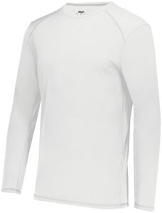 Augusta Sportswear 6845 - Super Soft Spun Poly Long Sleeve Tee Blanco
