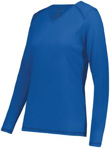 Augusta Sportswear 6847 - Ladies Super Soft Spun Poly Long Sleeve Tee Royal