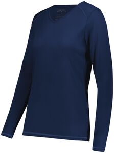 Augusta Sportswear 6847 - Ladies Super Soft Spun Poly Long Sleeve Tee Marina