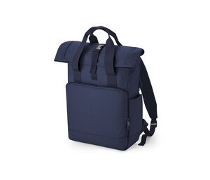 BAG BASE BG118L - RECYCLED TWIN HANDLE ROLL-TOP LAPTOP BACKPACK Navy Dusk