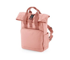 BAG BASE BG118S - RECYCLED MINI TWIN HANDLE ROLL-TOP LAPTOP BACKPACK Blush Pink