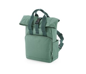 BAG BASE BG118S - RECYCLED MINI TWIN HANDLE ROLL-TOP LAPTOP BACKPACK Sage Green