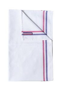 Kariban K138 - 2-stripe tea towel - "Origine France Garantie" White