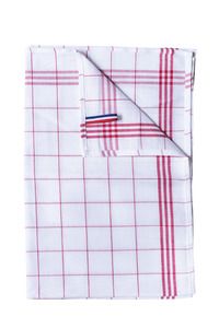 Kariban K136 - Checked glass towel - "Origine France Garantie" Red