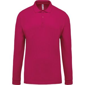 Kariban K256 - Men's long-sleeved piqué polo shirt Fuchsia