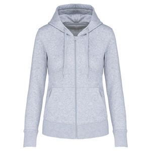 Kariban K4031 - Ladies' eco-friendly zip-through hoodie Oxford Grey