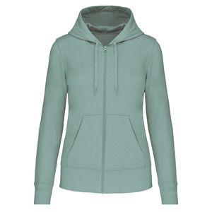 Kariban K4031 - Ladies' eco-friendly zip-through hoodie Sage
