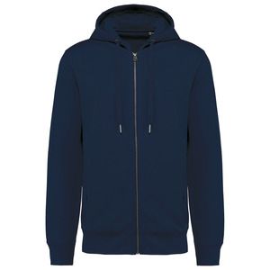 Kariban K4008 - Unisex eco-friendly French Terry zipped hooded sweatshirt Navy