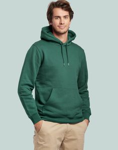 Les Filosophes ROUSSEAU - Organic cotton unisex hoodie Made in France Bottle green