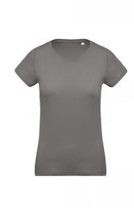 Kariban K391 - Ladies’ organic cotton crew neck T-shirt Storm Grey
