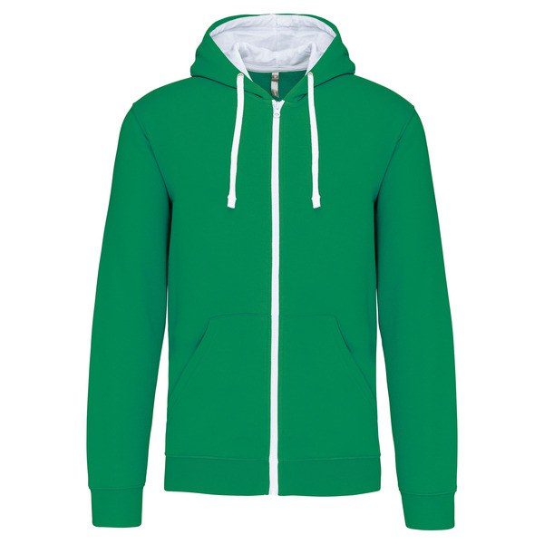 Kariban K466 - Contrast hooded full zip sweatshirt