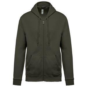 Kariban K479 - Zipped hooded sweatshirt Dark Khaki