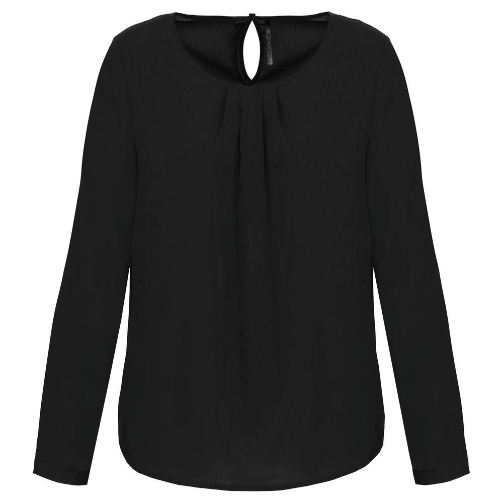Kariban K5003 - Ladies' long-sleeved crepe blouse