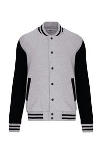 Kariban K497 - Unisex teddy fleece jacket Oxford Grey/ Black