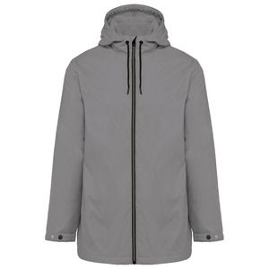Kariban K6153 - Unisex hooded jacket with micro-polarfleece lining Silver