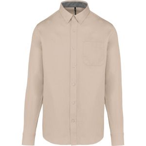 Kariban K586 - Men's Nevada long sleeve cotton shirt Angora(naturalny)