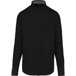 Kariban K586 - Men's Nevada long sleeve cotton shirt Black