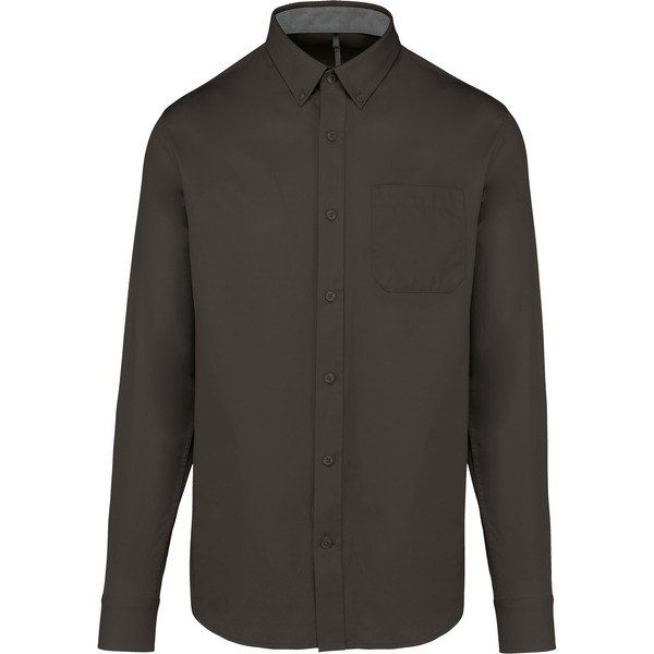 Kariban K586 - Camisa de algodón Nevada de manga larga para hombre