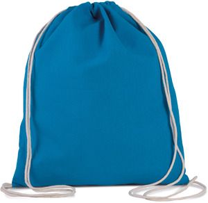Kimood KI0147 - ORGANIC COTTON SMALL DRAWSTRING BAG Tropikalny niebieski