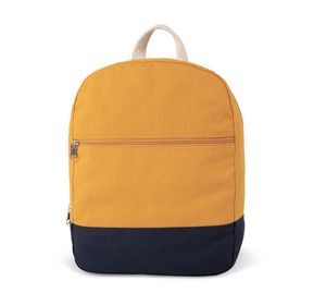 Kimood KI0185 - Essential backpack in cotton Cumin Yellow / Navy