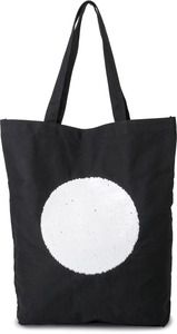 Kimood KI0234 - Shopping bag with sequins Black