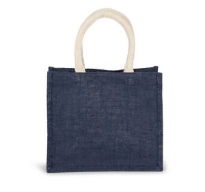 Kimood KI0273 - Jute canvas tote bag - medium model Midnight Blue