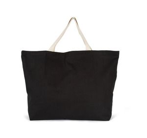 Kimood KI0297 - XXL shopping bag Black/ Natural