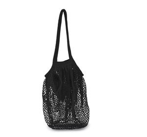 Kimood KI0285 - Cotton mesh grocery bag Black