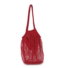 Kimood KI0285 - Einkaufsnetztasche aus Baumwolle Cherry Red