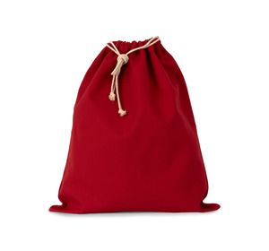 Kimood KI0747 - Cotton bag with drawcord closure Cherry Red