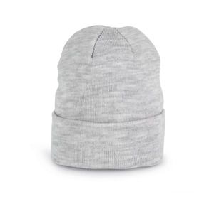 K-up KP031 - KNITTED TURNUP BEANIE Ash Heather