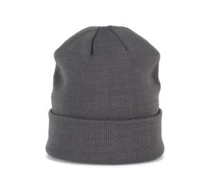 K-up KP031 - KNITTED TURNUP BEANIE Convoy Grey