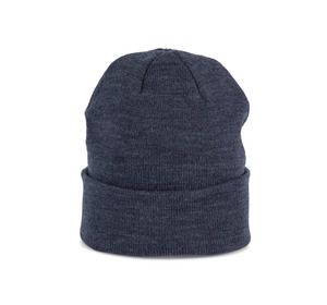 K-up KP031 - KNITTED TURNUP BEANIE French Navy Heather