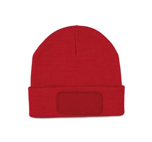 K-up KP890 - Recycled beanie with patch Red