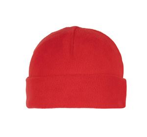 K-up KP884 - Recycled microfleece beanie with turn-up Red
