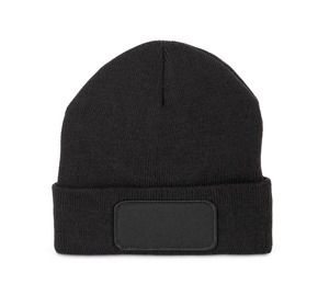 K-up KP894 - Beanie with patch and Thinsulate lining Black