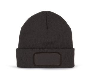 K-up KP894 - Beanie with patch and Thinsulate lining Dark Grey