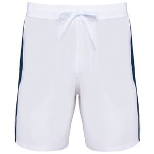 PROACT PA1030 - Padel men’s two-tone shorts White / Sporty Navy