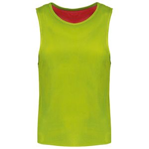 PROACT PA048 - Beidseitig tragbares Multisport-Leibchen für Kinder Sporty Red / Fluorescent Green