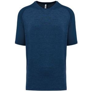 PROACT PA4030 - Men’s two-tone raglan sleeve padel t-shirt Sporty Navy / Marl Sporty Navy