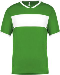 PROACT PA4001 - Kids’ short-sleeved jersey Green/ White