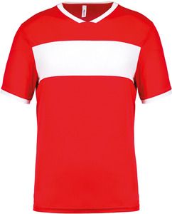 PROACT PA4001 - Kids’ short-sleeved jersey Sporty Red / White