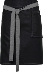 Premier PR135 - Division - Waxed look denim waist apron Black Denim
