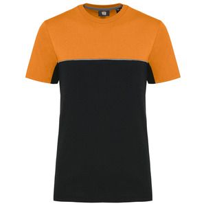 WK. Designed To Work WK304 - T-shirt bicolore écoresponsable manches courtes unisexe Black / Orange