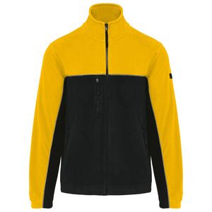 WK. Designed To Work WK904 - Unisex eco-friendly two-tone polarfleece jacket Black / Yellow