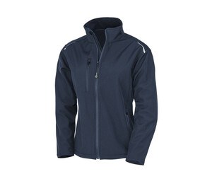 RESULT RS900F - WOMENS RECYCLED 3-LAYER PRINTABLE SOFTSHELL JACKET Navy