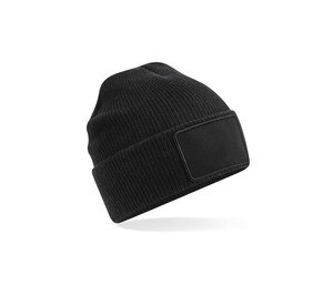 BEECHFIELD BF540 - REMOVABLE PATCH THINSULATE™ BEANIE Black