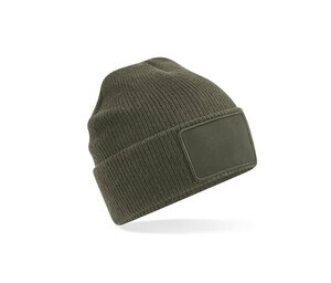 BEECHFIELD BF540 - REMOVABLE PATCH THINSULATE™ BEANIE Military Green