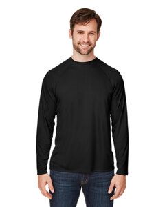 Core 365 CE110 - Unisex Ultra UVP Long-Sleeve Raglan T-Shirt Black