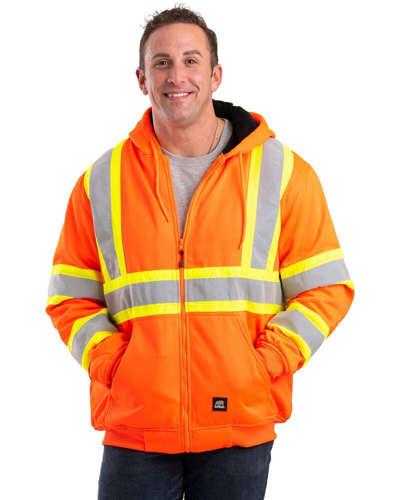 Berne HVF024 - Men's Safety Striped Therman Lined Sweatshirt